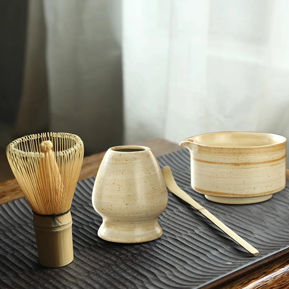 Japanese Matcha Whisk Stand Tea Ceremony Matcha Bowl Bamboo Whisk Grinder Brushes Tea Tools Holder Tea Accessories Teaware