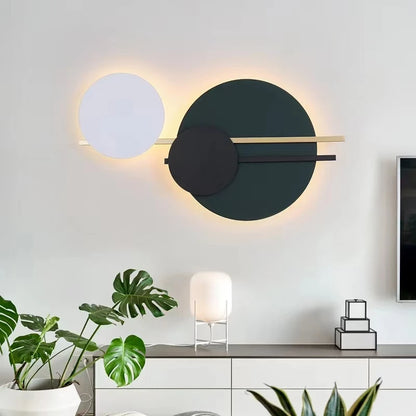 Nordic Art Circle Bedside LED Wall Lamp Kitchen Study Aisle Backgrund Wall Decor Wall Sconce Lighting Fixture