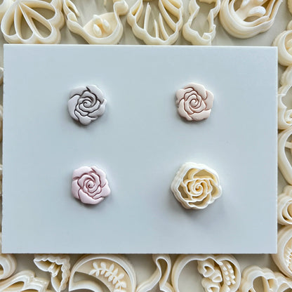 Flower Soft Pottery Earrings Polymer Clay Cutter Hollow Geometric Pattern Mold DIY Ceramic Earrings Jewelry Pendants Clay Tools
