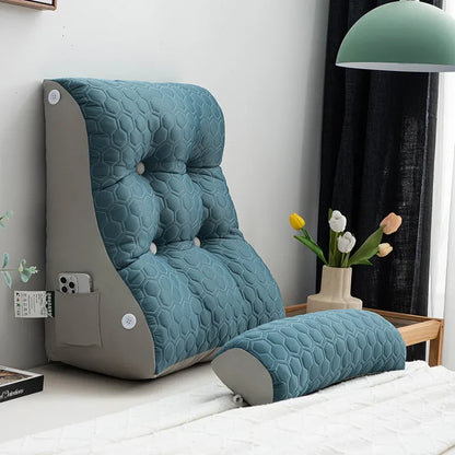 Lumbar Bedside Cushions Soft Back Rest Bed Cushion Wedge Pillow Lounger TV Reading Lumbar Cushion Decorative Pillows for Bed