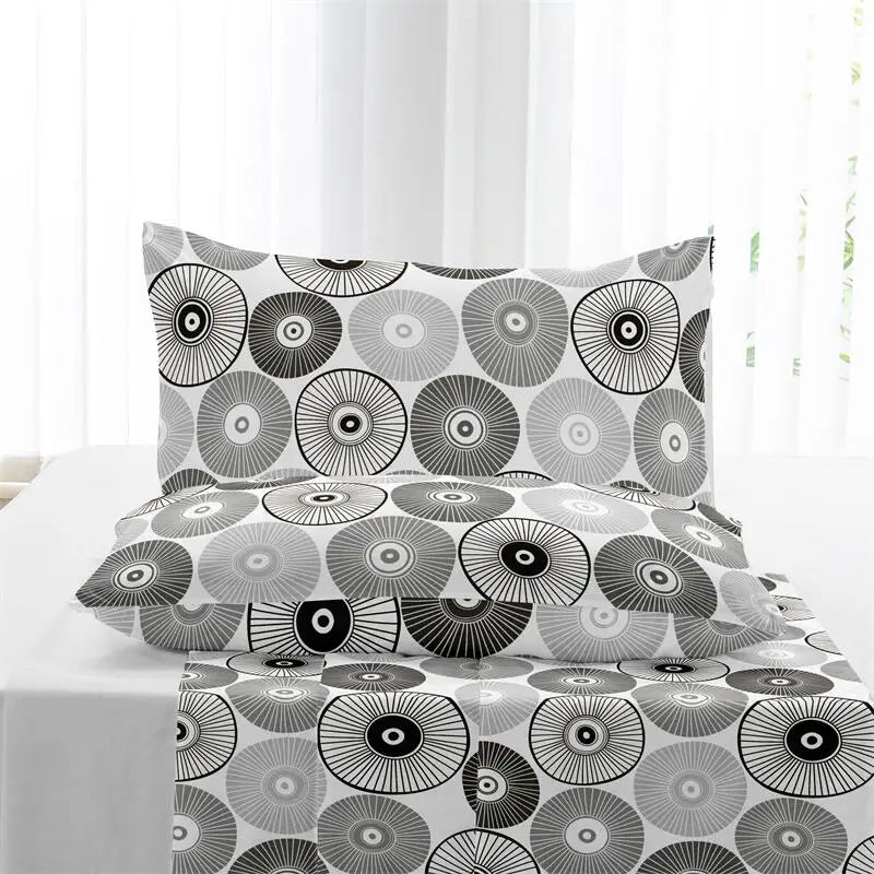 KUUP 3pcs Cubierta de edredón mate impreso juego de ropa de cama de color cubierta de cama de colcha de tamaño queen de alta calidad
