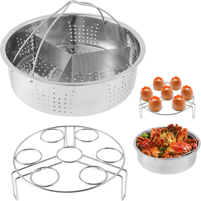 Set de aburi din oțel inoxidabil set de ouă pentru coșuri de aburire pentru coșuri de gătit tavă standard pentru a găti vegetale accesorii de bucătărie gadgeturi de bucătărie