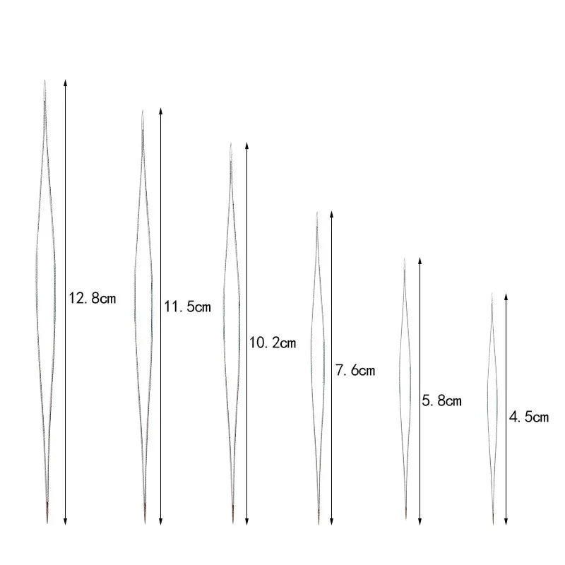 5/6/8Pcs Beading Needles Pins Open Curved Needle for Beads Bracelet DIY Jewelry Making Tools Handmade Beaded Threading Pins