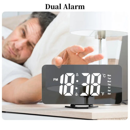 Oglindă digitală ceas de alarmă digitală automare automată noctur