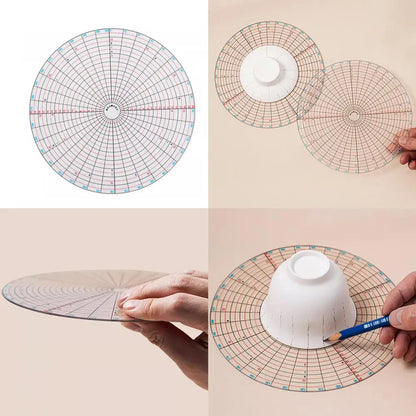 Spinner Tools Ceramic Tools Dividing Ruler Full Circle Divider Multifunktionell målning Equalizer Mud Hall Pottery Trimning