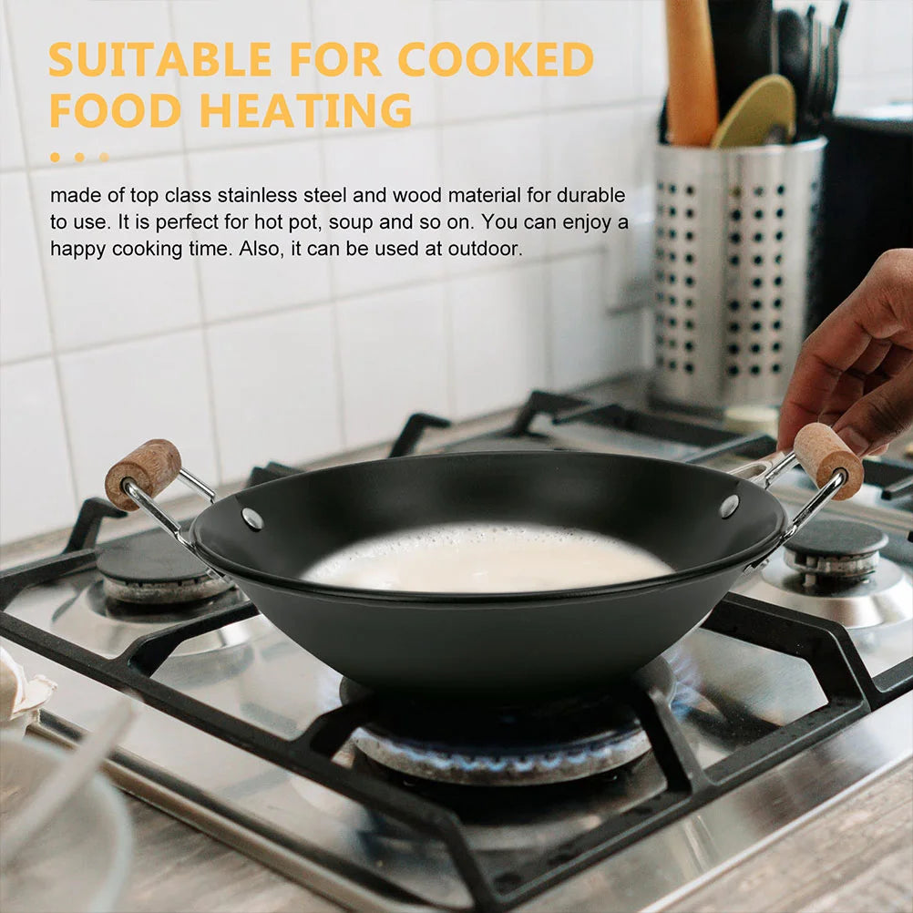 Stainless Steel Griddle Household Cooking Wok Metal Cookware Kitchen Stainless Cookware Home