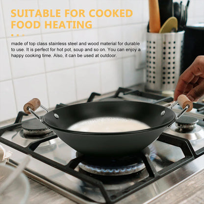 Stainless Steel Griddle Household Cooking Wok Metal Cookware Kitchen Stainless Cookware Home