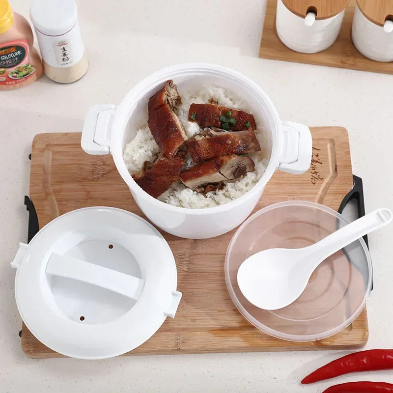 Microwave Rice Cooker Steamer Pot Pastamaker Oven Veggie Vegetable Bowl Pots Soup Container Micro Cooking Pressure Cookware