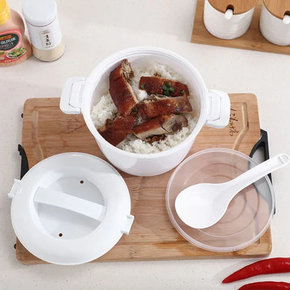 Microwave Rice Cooker Steamer Pot Pastamaker Oven Veggie Vegetable Bowl Pots Soup Container Micro Cooking Pressure Cookware