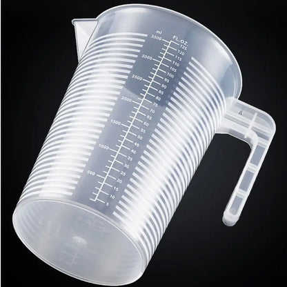 Misurazione graduata in plastica Coppa di grande capacità di laboratorio Becher Clear con cottura da cucina trasparente per miscelazione trasparente