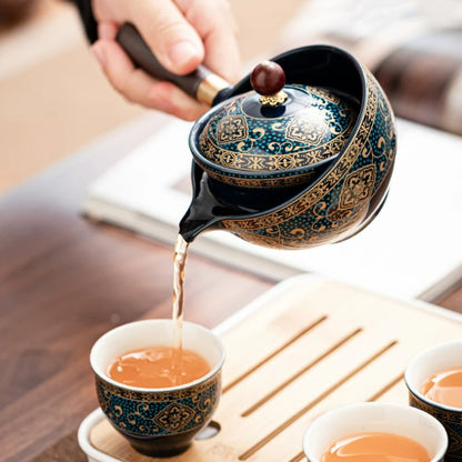 Swing Tea artefakt lata kung fu te -set bärbar xiaoyao tekanna teaware kök matsal hem trädgård