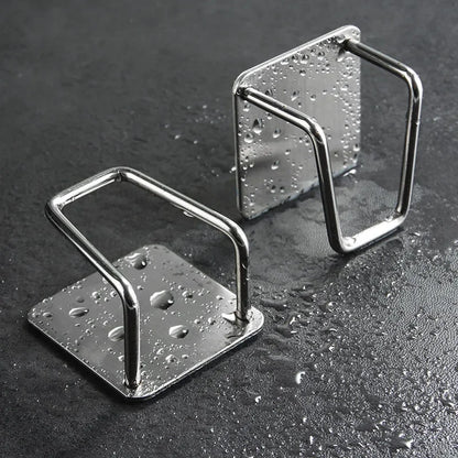 Køkkenarrangør Sponge Holder Soap Drying Rack Selvklæbende synkeafløbsstativer Rustfrit stålvask vægopbevaringsstativ