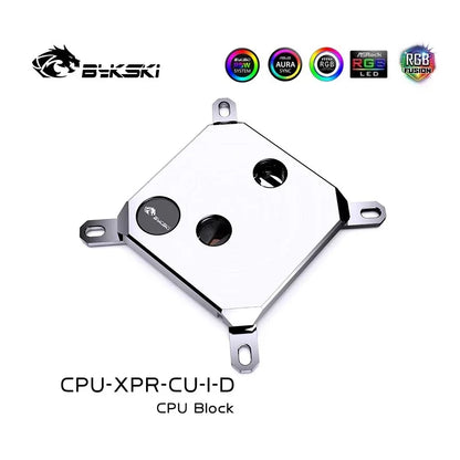 Bykski CPU Block Use for INTEL LGA 1151 1156 1700 1800 AMD AM4 AM5 / Water Cooler Radiator 5V ARGB Light SYNC / CPU-XPR-B-I/M-D