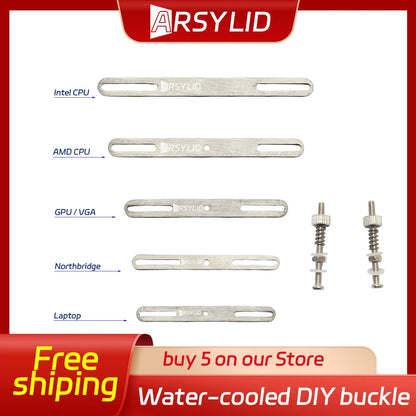 Boucles de boucles à eau de refroidissement en acier inoxydable refroidisseur de liquide de boulonnerie pour le CPU GPU Tête de commande industrielle