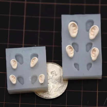Cute and small Ear Silicone Mould Pottery Clay Doll DIY Decoration Tools