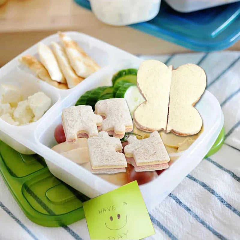Cutters de sándwich para niños Alimentos de galleta para galletas fabricantes de moldes para frutas y verduras que cortan herramientas de hornear de molde para niños