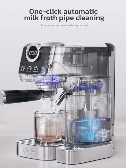 Hibrew 3 1 daļēji automātiskā espresso kapučīno latte kafijas mašīnas automātiskā piena putu malta kafijas nerūsējošais tērauds h13a