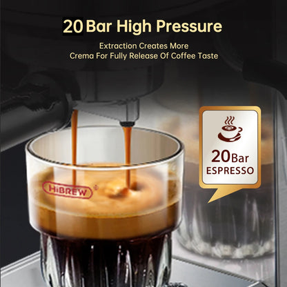 Hibrew Care Caftera Cafetera 20 bar INOX SUMI AUTOMATYCZNY Super Slim Ese i proszek espresso cappuccino maszyna gorąca woda H11