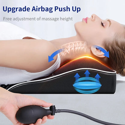 Jinkairui Electric Shiatsu Head Neck Neck Arttraction Body Massager Car Back Pillow με θερμάστρα δονητική συσκευή μασάζ