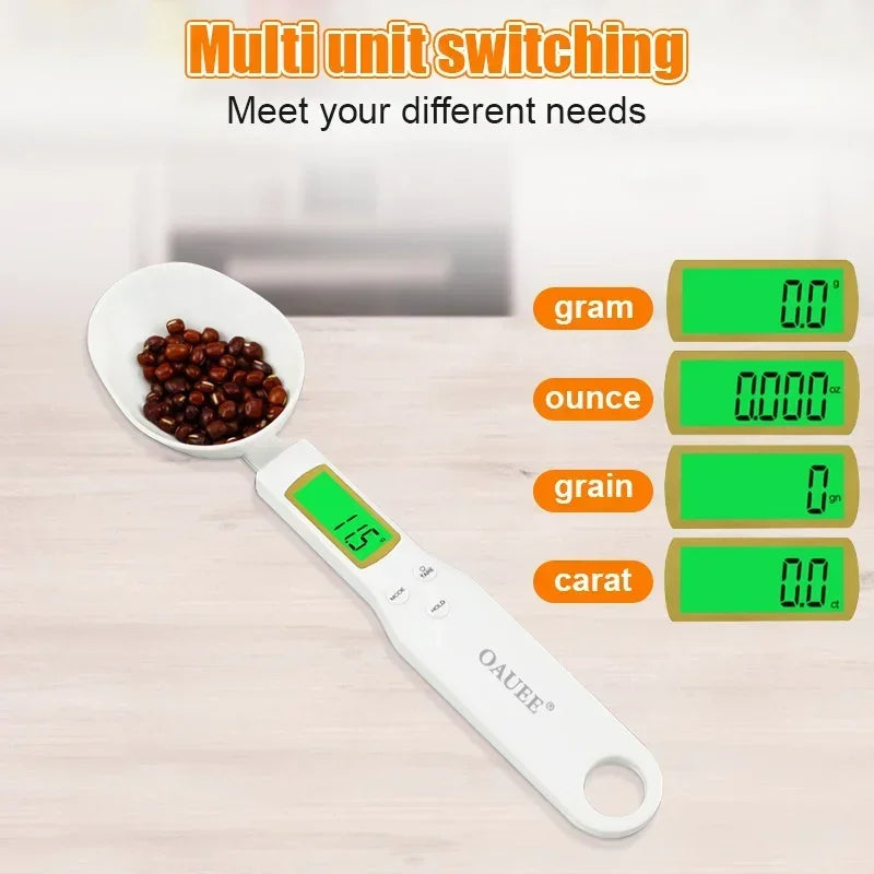 Oauee 500g Electronic Kitchen Scale LCD Digital Measuring Food Flour Digital Spoon Scale Mini Kitchen Tool for Milk Coffee Scale