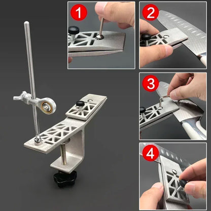 Vinkel Fixad knivslipare Professionell Sharpening Stone Kök slipningssystem Honing Diamond Grinder Woodwork Tool Whetstone