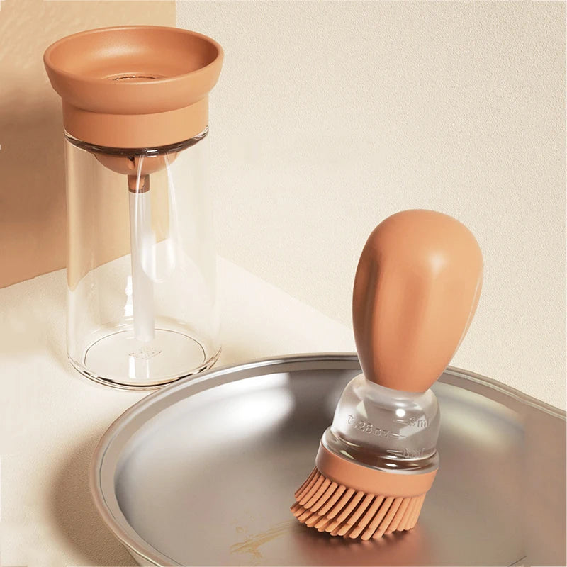 Bottiglia di olio da cucina portatile Controllo del pennello in silicone quantitativo con bottiglia spray per barbecue per distributore di olio da forno per cuocere barbecue