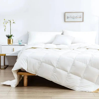 Peter Khanun Winter 100% Goose Down Duvet Insert All Season Goose Down Comforter Down Quilt Warm Blanket 100% Cotton King Size