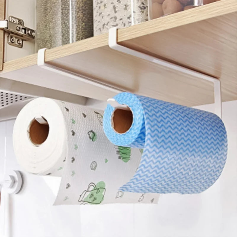 Rack de armazenamento pendurado sem perfuração criativo Rack de papel de papel de toalha de toalha de papel rack de papel plástico spread rack spread rack