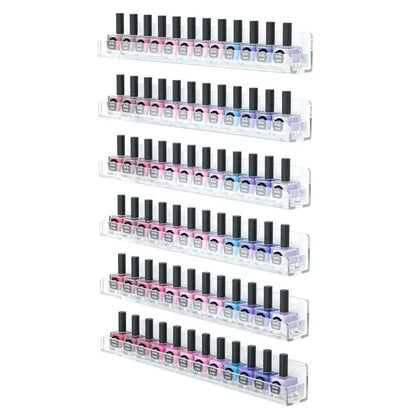 Acrylic Record Display Stand Shelf Clear Wall Mounted Record Holder Floating Shelves LP Record Album Nail Polish Storage Rack