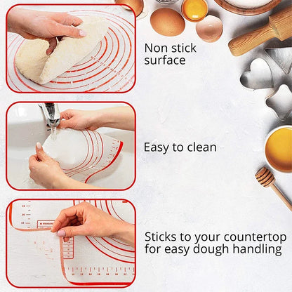 Oversize 80/70/60/30 cm tappetino da forno in silicone rotolando cuscinetto strumenti di pasticceria crepes pasta per pizza tappetini da cucina antiaderente