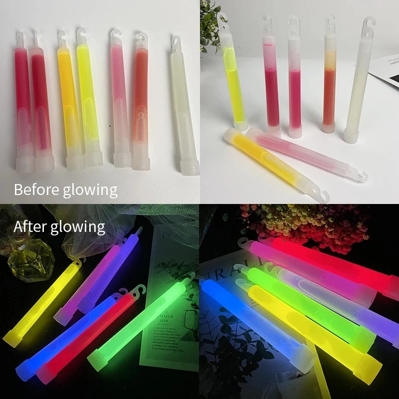 1pc 6inch Glow Stick Chemical Light Stick Industrial Grade Glow Sticks Цветово парти клуб къмпинг Коледни химически светлини
