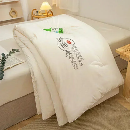 Hochwertiger Frühlingssommer-Sommer-Winter-Duvet 100% Baumwollstoff Soja Faserfüllung gesteppte Trösterweiche Decke Quilt Kern