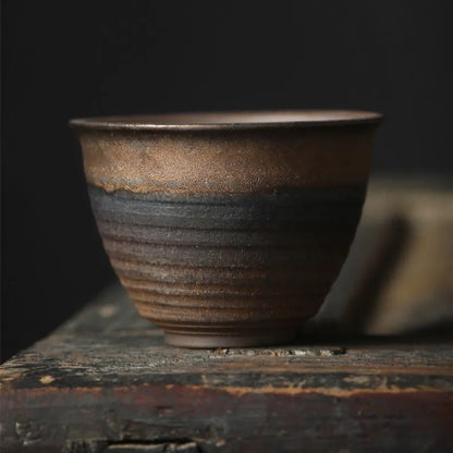 Japansk stil förgylld keramik tepeta teaware kung fu te set cup retro hem skål te cup set