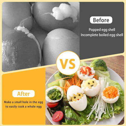Leeseph Egg Piercer, Stainless Steel Needle Egg Hole Puncher Eggs Poacher Endurance Hole Seperater Bakery Kitchen Tool