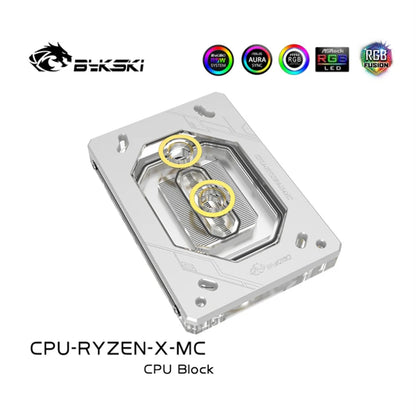 ByKski CPU Waasserblock Block benotzt fir Amd Ryzen3000 AM3 AM5 1950X TR4 X399 X570 Meeschtesch / 5pin Réierendréier