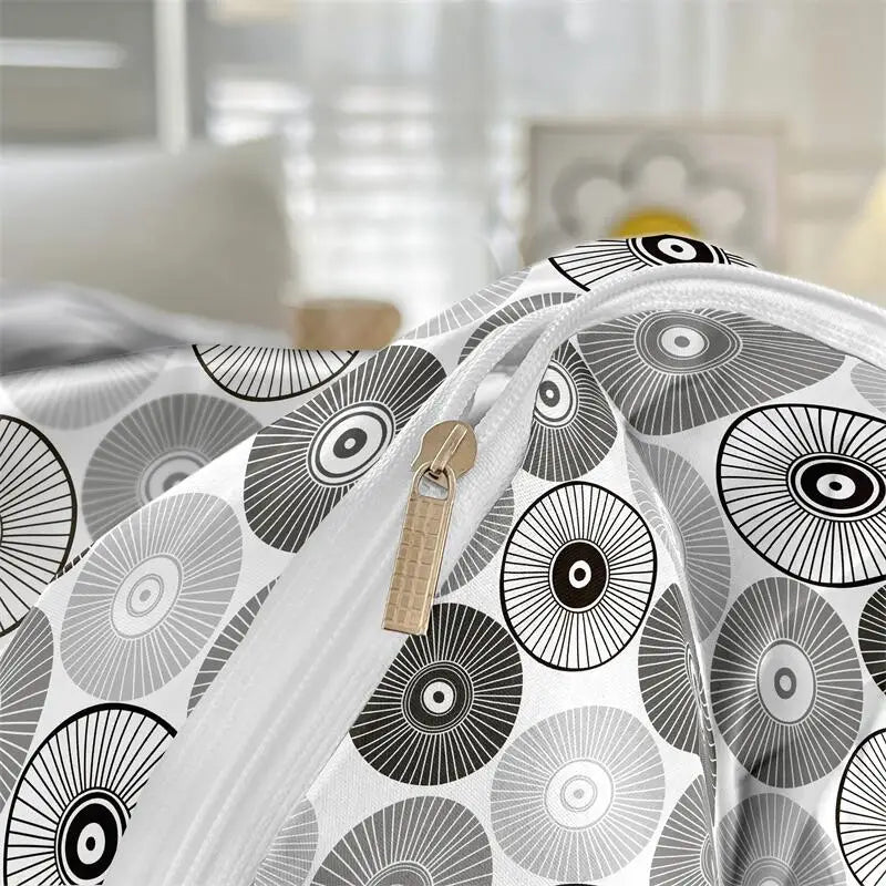 KUUP 3pcs Cubierta de edredón mate impreso juego de ropa de cama de color cubierta de cama de colcha de tamaño queen de alta calidad
