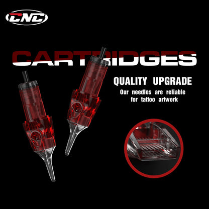 CNC 20Pcs Disposable Mixed #10 #12 Standard Cartridge Tattoo  Needles Permanent Makeup Body Art For Tattoo Supplies Equipment