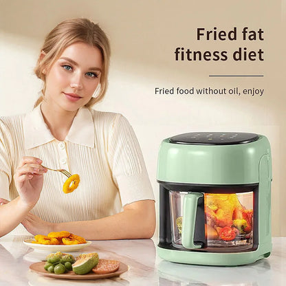 Smart Air Fryer 1.19Gal - 10 Funktioner, NTC -kontrol, ristning med lavt fedtindhold - Nyd sunde måltider!