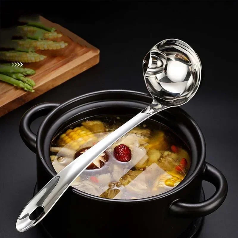 Zuppa di cucchiai in acciaio inossidabile zuppa cucina cucina cucina zuppa separatore grasso separatore yogurt olio cucchiaio accessori da cucina