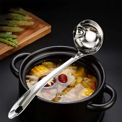 Zuppa di cucchiai in acciaio inossidabile zuppa cucina cucina cucina zuppa separatore grasso separatore yogurt olio cucchiaio accessori da cucina