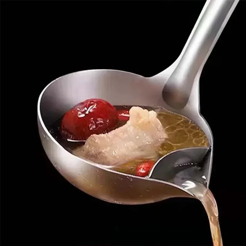 Zuppa di cucchiai in acciaio inossidabile zuppa cucina cucina cucina zuppa separatore grasso separatore yogurt olio cucchiaio accessori da cucina