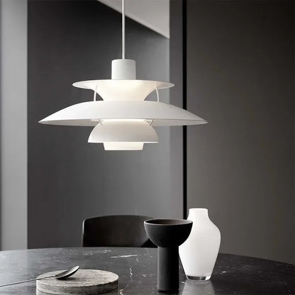 Dansk design jern pendel lys e27 ledet lysekrone nordisk farverig paraply lampe spisebord loft indretning køkken droplight