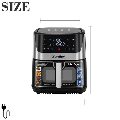Sonifer Air Fryer SF-1034. Potin kapasiteetti: 8,5 litran.