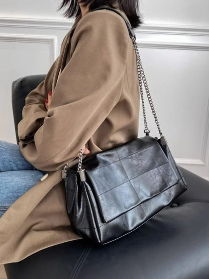 Fashion Women's Commuter Bags Niche Chain Crossbody Bag Ladies Shoulder Large Capacity Handbag Cross Square PU