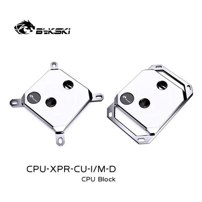Bykski CPU Water Block for INTEL LGA1700/1800/115X/ AMD Ryzen 9 AM5 AM4 0.08mm Microchannel Water Cooler Radiator Acrylic Metal