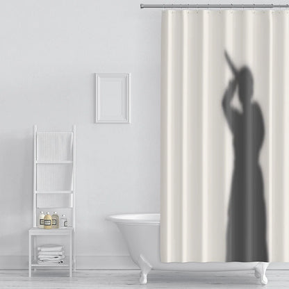 Gaslight Gatekeep Girlboss Psycho Halloween Decoration Dusj gardin sett med grommets og kroker til baderomsdekor