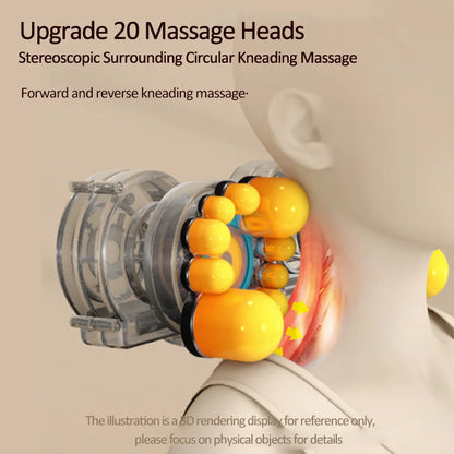 Jinkairui Massage Massage възглавница Цервика за масажор на талията Обратно рамо шиацу омесена многофункционален подарък за релаксация на горещ компрес
