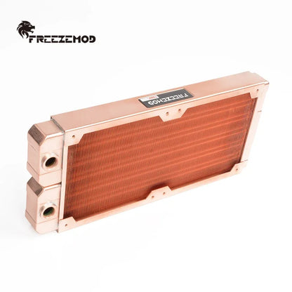 Freezemod All Copper Computer Water Coacher Fila de enfriamiento Industrial Fila de doble capa rosca de tubo redondo de doble capa. TSRP-ZT-120TG