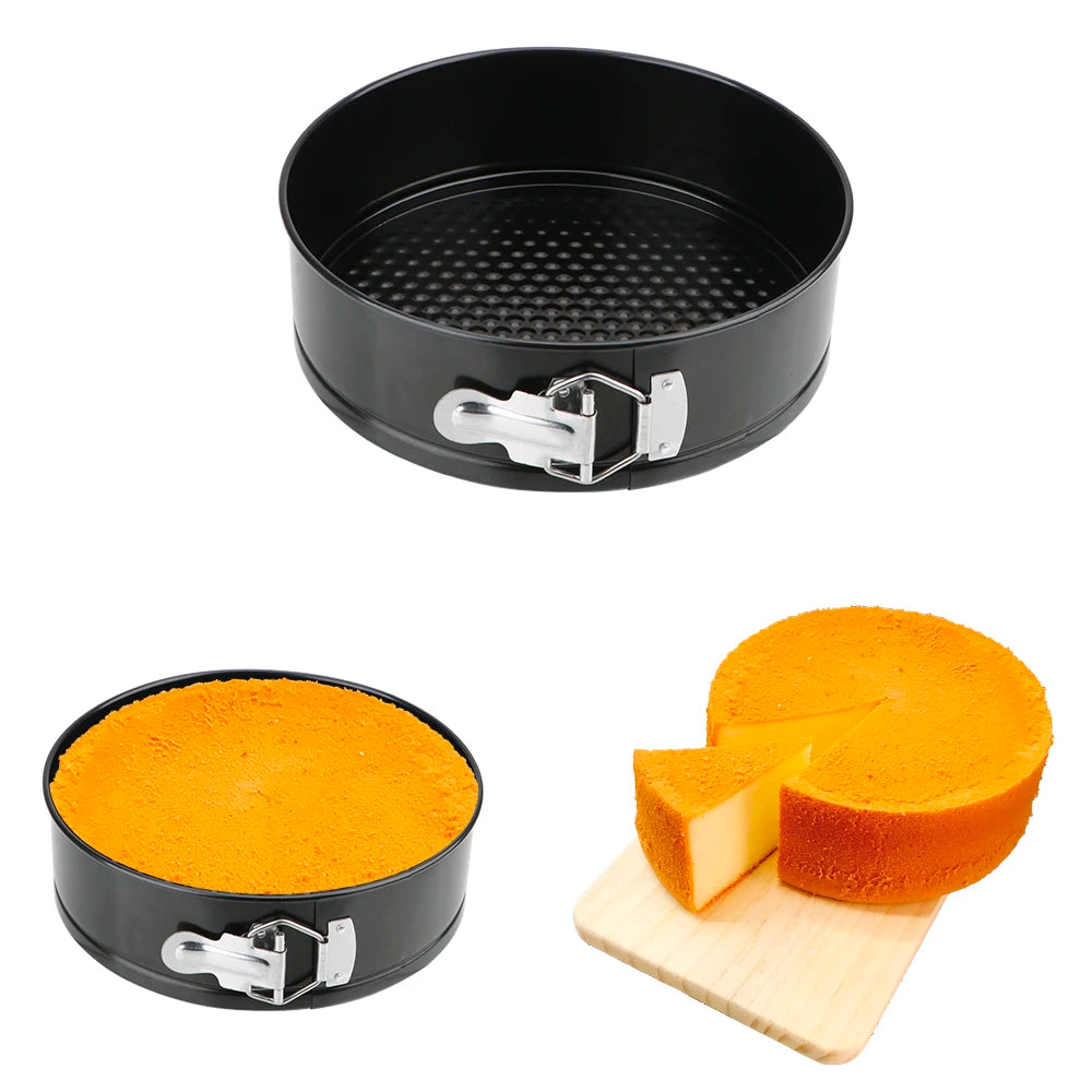Removable Bottom Carbon Steel Cakes Molds Non-Stick Metal Bake Mould Kitchen Accessories Round Cake Pan Bakeware