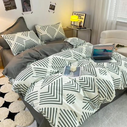 Nordic Style Duvet Cover Queen/King Size Skin-Friendly Soft Comforter Cover All-Seasons Aloe Cotton housse de couette 200X230CM